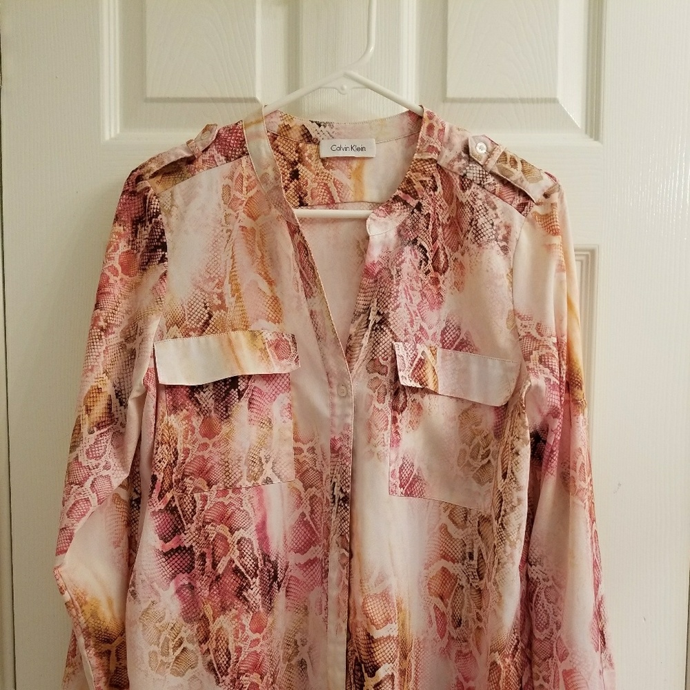 Calvin Klein pink blouse